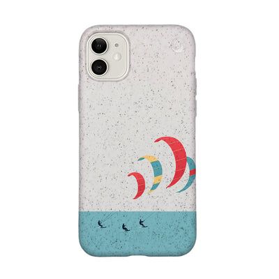 iPhone 11 Hülle - Kite weiß - "Kitesurf" - nachhaltig