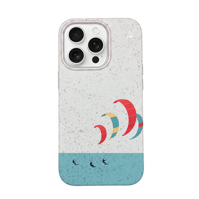 iPhone 16 pro max Hülle - Kite weiß - "Kitesurf" - nachhaltig
