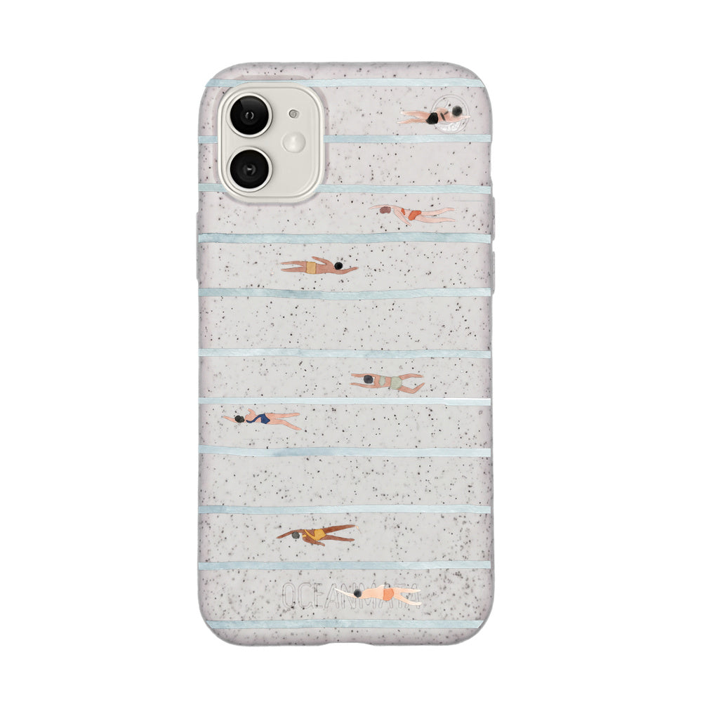 iPhone 11 Hülle - Schwimmen weiß - "lapflow" - nachhaltig