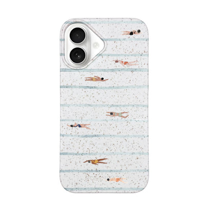 iPhone 16 Hülle - Schwimmen weiß - "lapflow" - nachhaltig