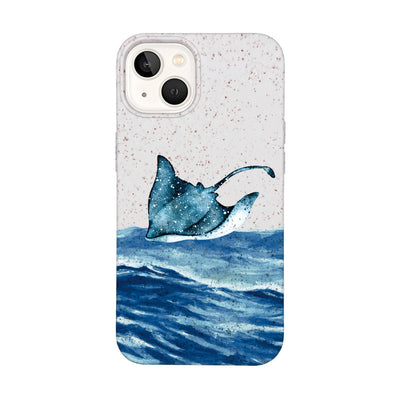 iPhone 13 Hülle - weiß Manta - "Manta Wave" - nachhaltig