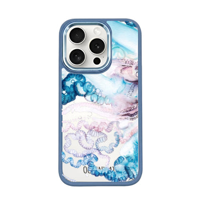 iPhone 15 Pro Max Case - Jellyfish Blue - "Men o' War" - sustainable