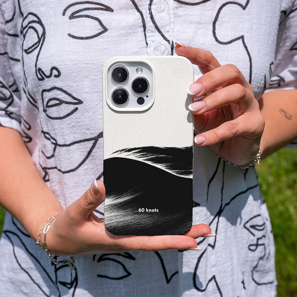 iPhone 17 pro max Hülle - Düne weiß - "60knots" - nachhaltig
