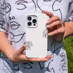 iPhone 17 pro Hülle - Elefant weiß - "Ele-Fant" - nachhaltig