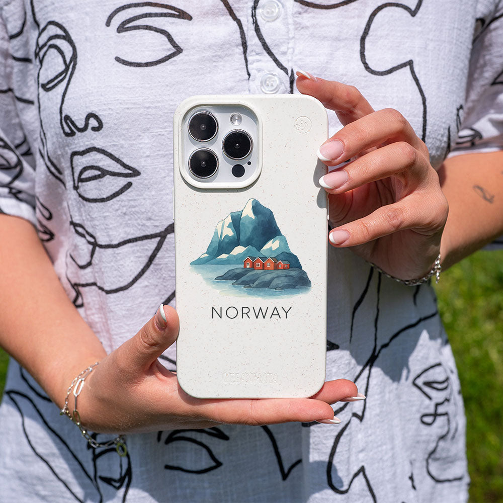 iPhone 13 pro max Hülle - Norwegen weiß - "Norway" - nachhaltig