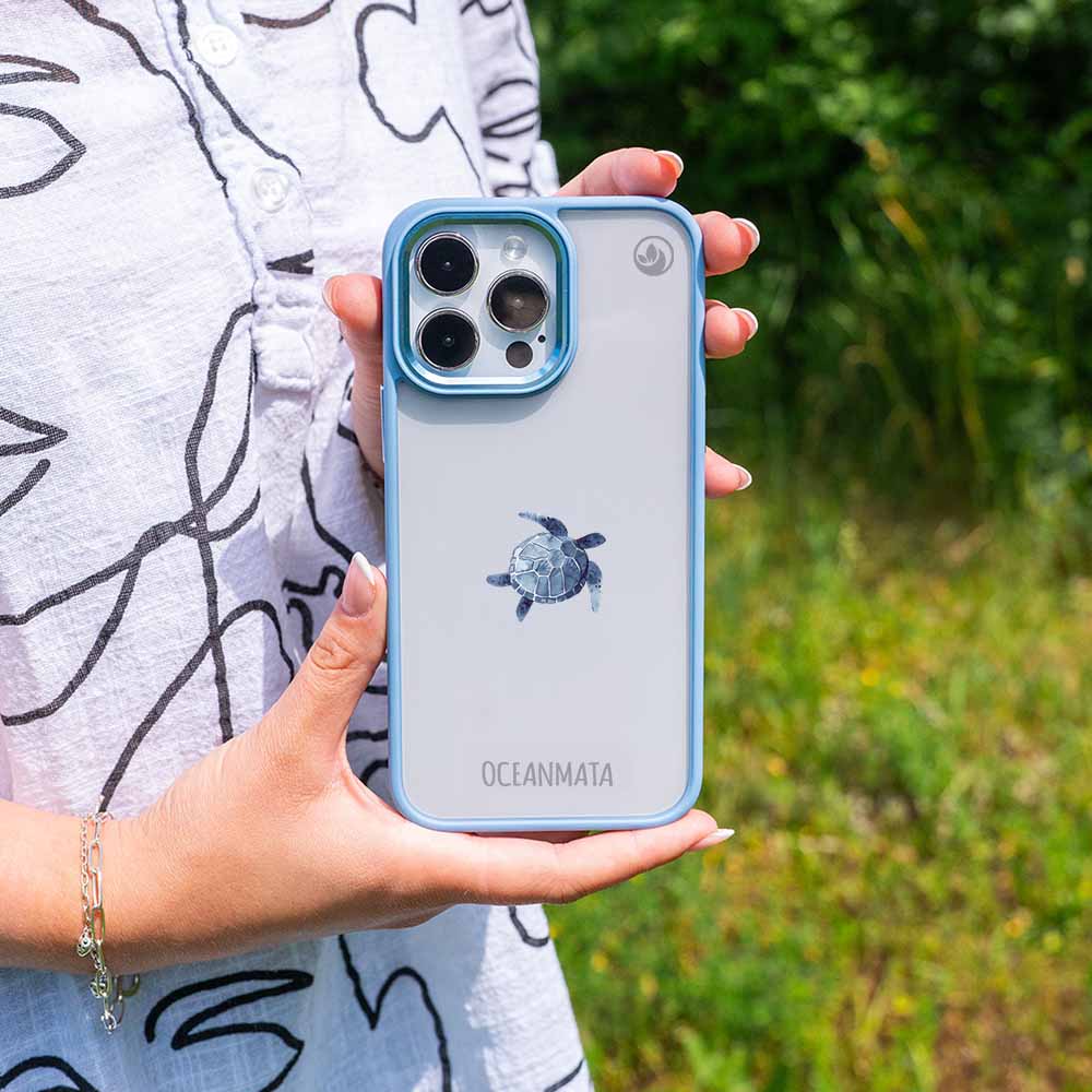 iPhone 13 Hülle - Turtle blau - "Shellie" - nachhaltig