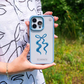 iPhone 12 pro / iPhone 12 Hülle - Schleife blau - "tideknot" - nachhaltig
