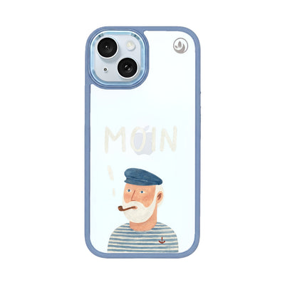 iPhone 15 Case - "Moin blau" (Good Morning Blue) - "East Frisian" - sustainable
