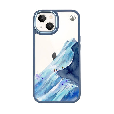 iPhone 13 Hülle - Wanderung blau - "mountainblue" - nachhaltig