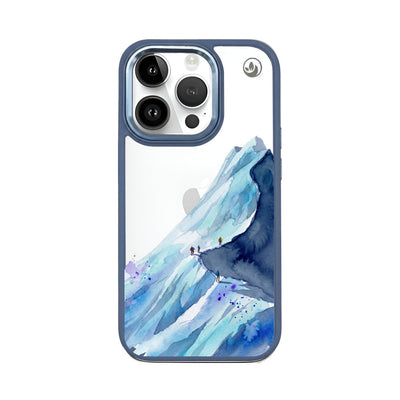 iPhone 14 pro max Hülle - Wanderung blau - "mountainblue" - nachhaltig