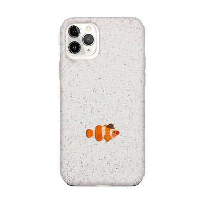 iPhone 11 pro Hülle - Clownfisch weiß - "Mr.Clown-Fish" - nachhaltig