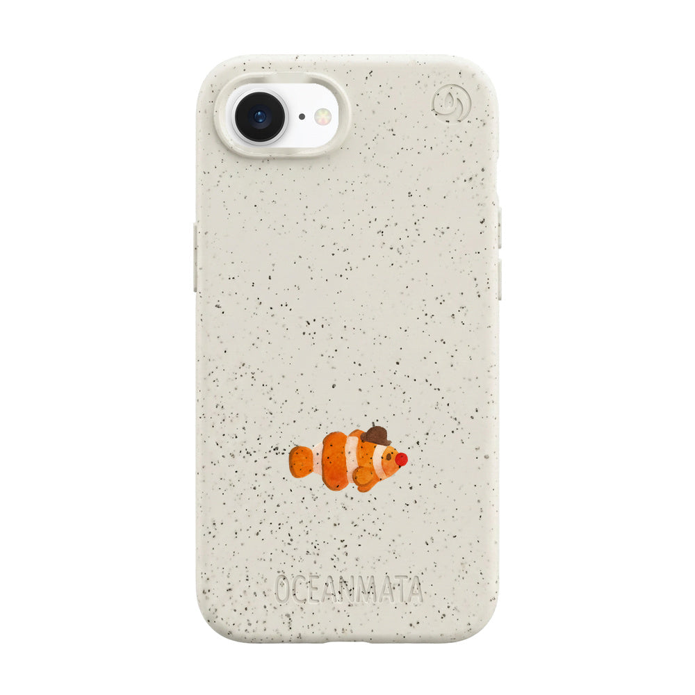 Biologisch abbaubare Handyhülle iPhone 16e Mrclownfish — kompostierbar — Vorderseite
