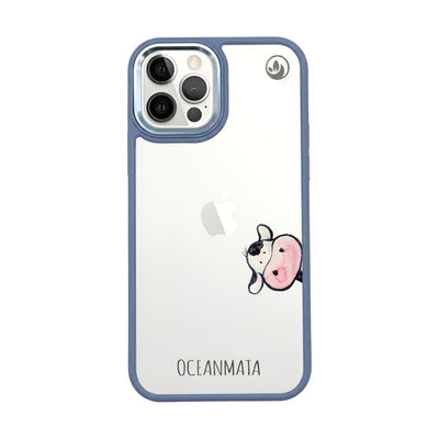 iPhone 12 pro / iPhone 12 Hülle -  Kuh blau - "muh" - nachhaltig