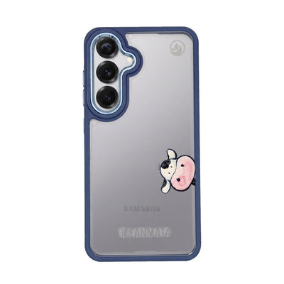 Samsung S24+ Hülle -  Kuh blau - "muh" - nachhaltig