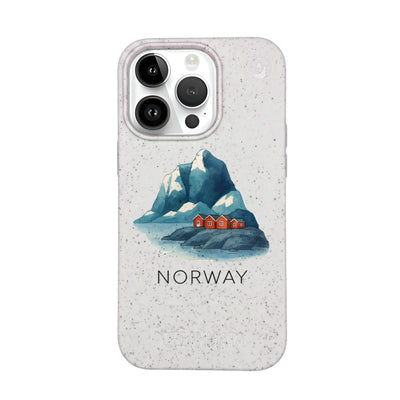 iPhone 14 pro max Hülle - Norwegen weiß - "Norway" - nachhaltig