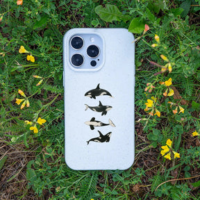 Biologisch abbaubare Handyhülle iPhone 13 pro Orcafamily — kompostierbar — Bonus