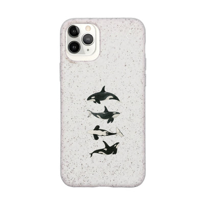 iPhone 11 pro Hülle - Orca weiß - "OrcaFamily" - nachhaltig