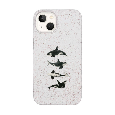 iPhone 13 Hülle - Orca weiß - "OrcaFamily" - nachhaltig