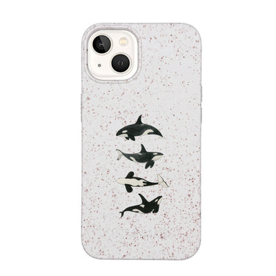 iPhone 13 Hülle - Orca weiß - "OrcaFamily" - nachhaltig
