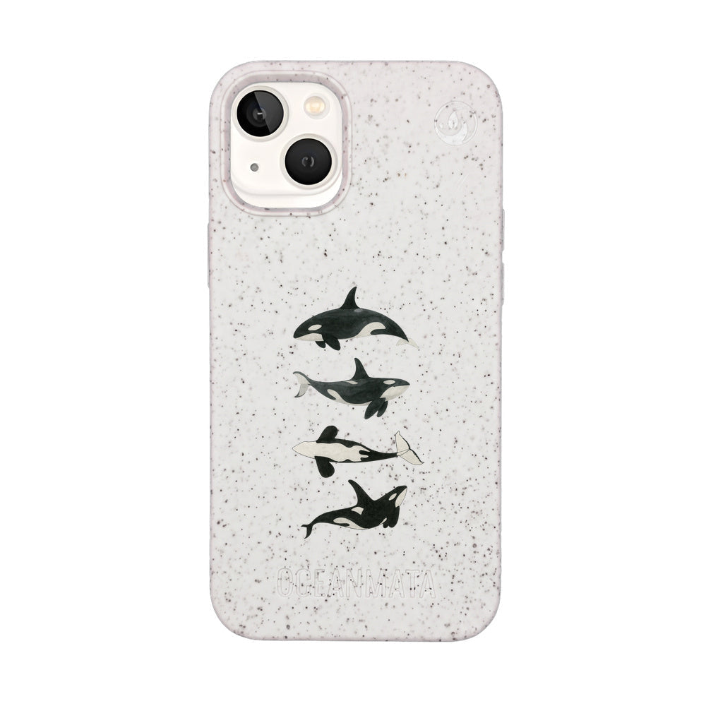 iPhone 13 mini Case - Orca White - "OrcaFamily" - sustainable