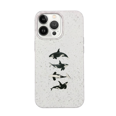 iPhone 13 pro Hülle - Orca weiß - "OrcaFamily" - nachhaltig
