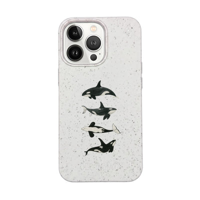 iPhone 13 Pro Max Case - Orca White - "OrcaFamily" - Sustainable