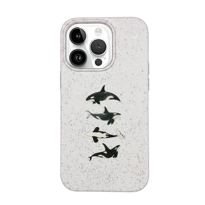 iPhone 14 Pro Case - Orca White - "OrcaFamily" - sustainable
