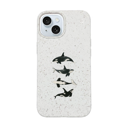 iPhone 15 Case - Orca White - "OrcaFamily" - sustainable
