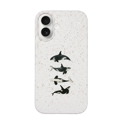 iPhone 17 Hülle - Orca weiß - "OrcaFamily" - nachhaltig