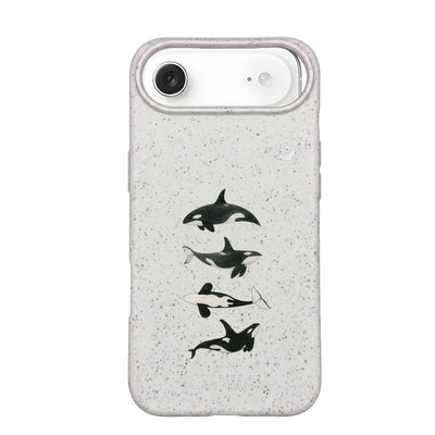 iPhone 17 Air Hülle - Orca weiß - "OrcaFamily" - nachhaltig
