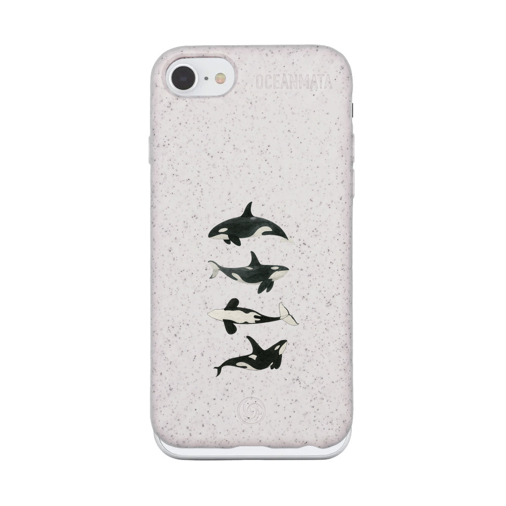 iPhone SE/7/8 Hülle - Orca weiß - "OrcaFamily" - nachhaltig