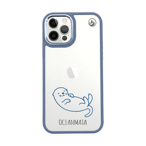 iPhone 12 pro / iPhone 12 hoesje - Otterblauw - duurzaam