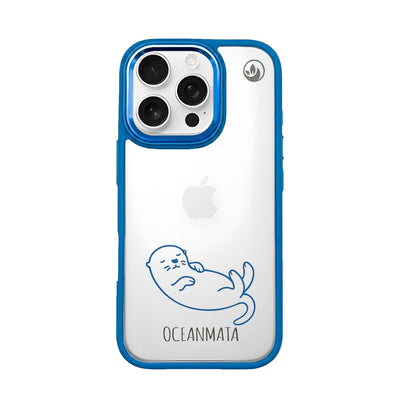 iPhone 16 pro hoesje - Otterblauw - duurzaam