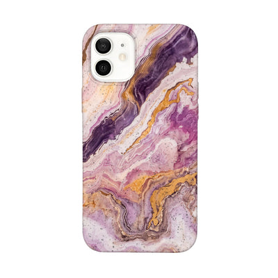 iPhone 12 mini Hülle - Marmor pink - "PinkMarble" - nachhaltig