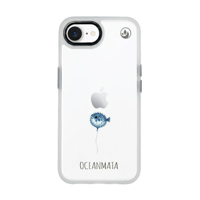 iPhone 16e/17e Hülle - kugelfisch blau - "Pufferfish" - nachhaltig