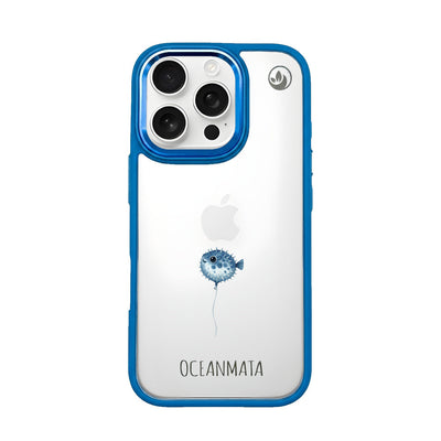 iPhone 16 pro max Hülle - kugelfisch blau - "Pufferfish" - nachhaltig