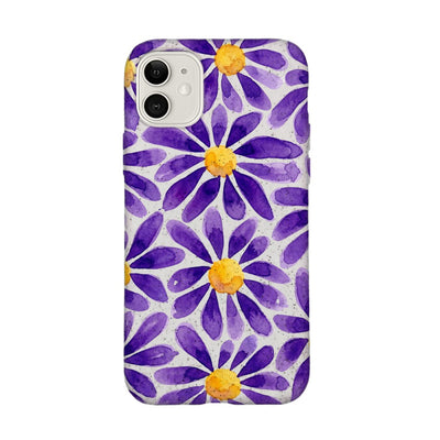 iPhone 11 Hülle - Blumen lila - "purplebloom" - nachhaltig