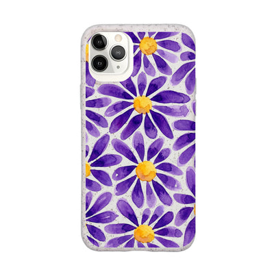 iPhone 11 pro Hülle - Blumen lila - "purplebloom" - nachhaltig