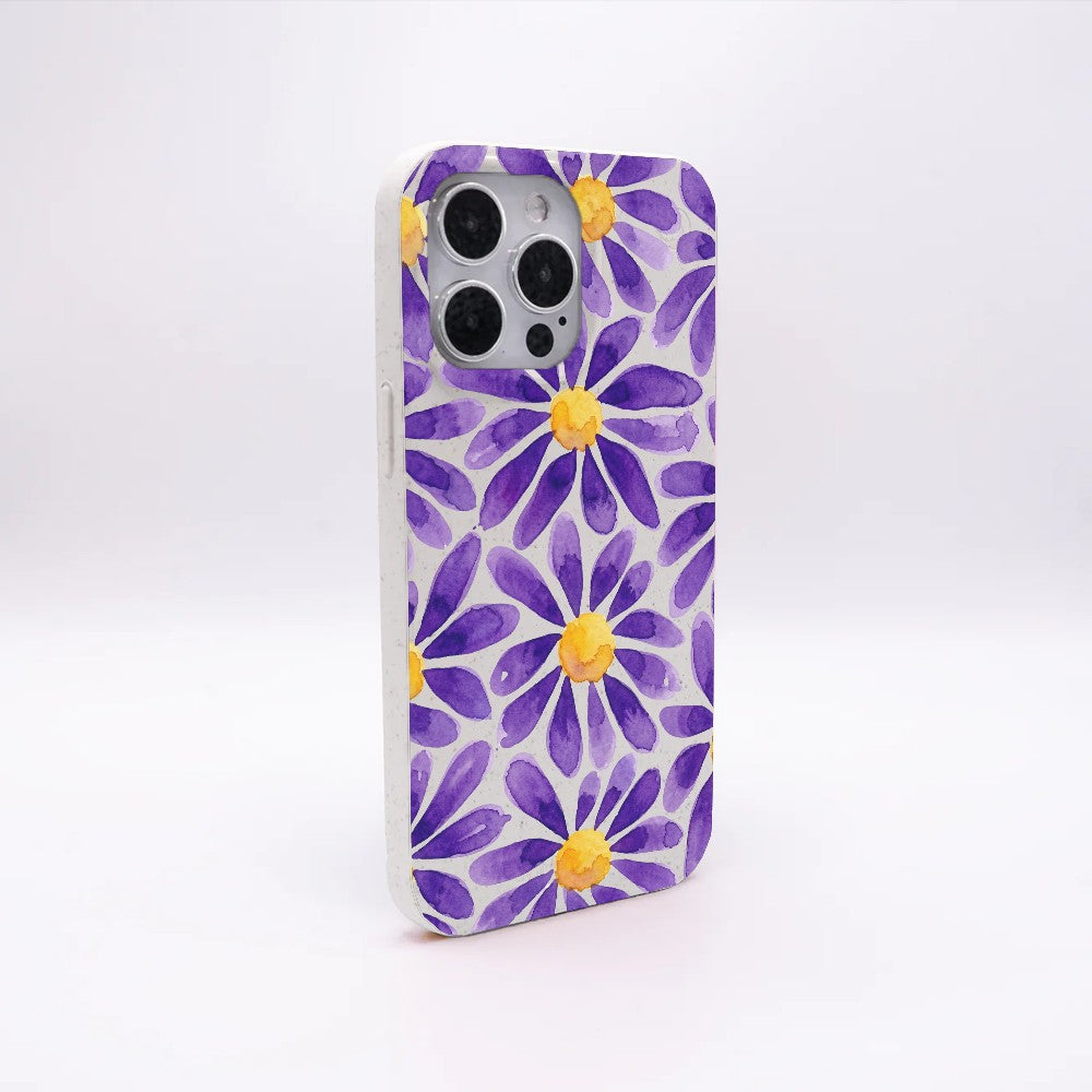 iPhone 12 mini Hülle - Blumen lila - "purplebloom" - nachhaltig