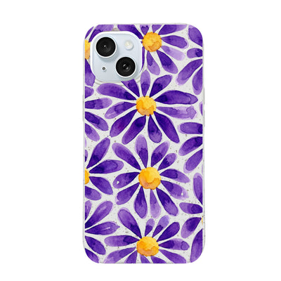 iPhone 15 Hülle - Blumen lila - "purplebloom" - nachhaltig