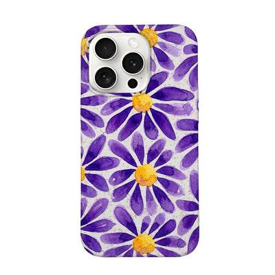 iPhone 15 pro Hülle - Blumen lila - "purplebloom" - nachhaltig