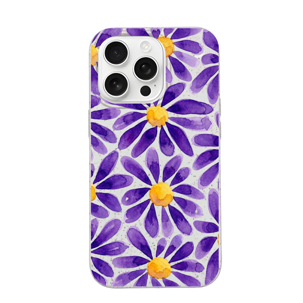 iPhone 16 pro max Hülle - Blumen lila - "purplebloom" - nachhaltig