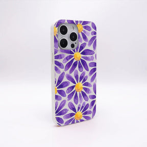 Biologisch abbaubare Handyhülle iPhone 17 Purplebloom — kompostierbar — Rückseite