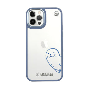 iPhone 12 pro / iPhone 12 hoesje - zegelblauw - "Robby" - duurzaam