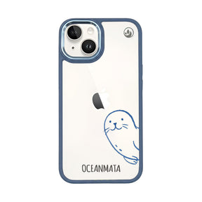 iPhone 14 hoesje - zegelblauw - "Robby" - duurzaam