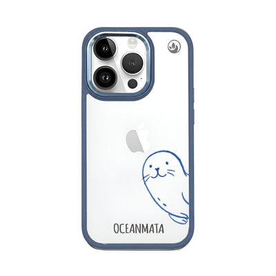iPhone 14 pro hoesje - zegelblauw - "Robby" - duurzaam