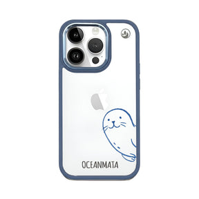 iPhone 14 pro hoesje - zegelblauw - "Robby" - duurzaam