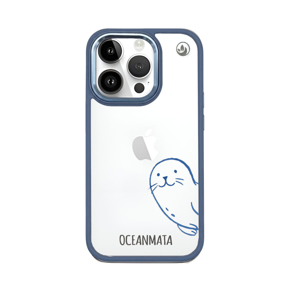 iPhone 14 pro max hoesje - seal blue - "Robby" - duurzaam