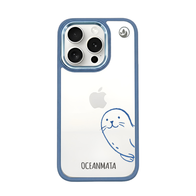 iPhone 15 pro case - seal blue - "Robby" - sustainable