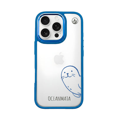 iPhone 16 pro max hoesje - seal blue - "Robby" - duurzaam